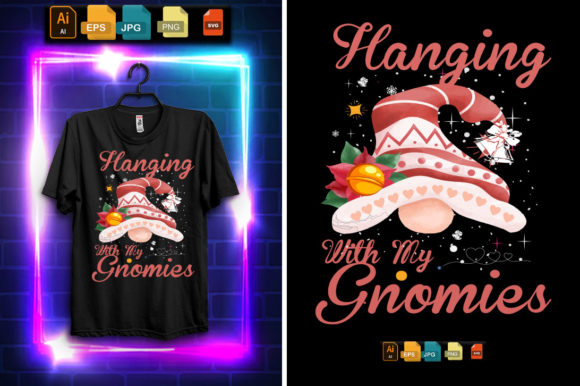 Hanging with My Gnomies Nurse Heart Graphics & T-Shirt Designs