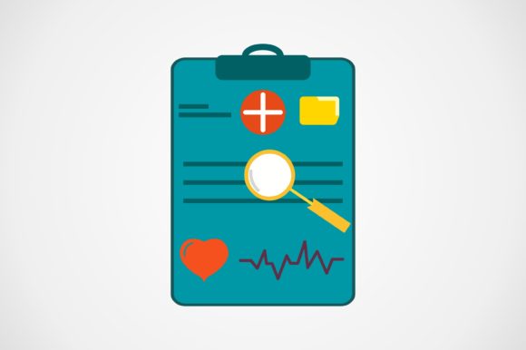 Medical Chart Flat Icon: Graphics and Icons