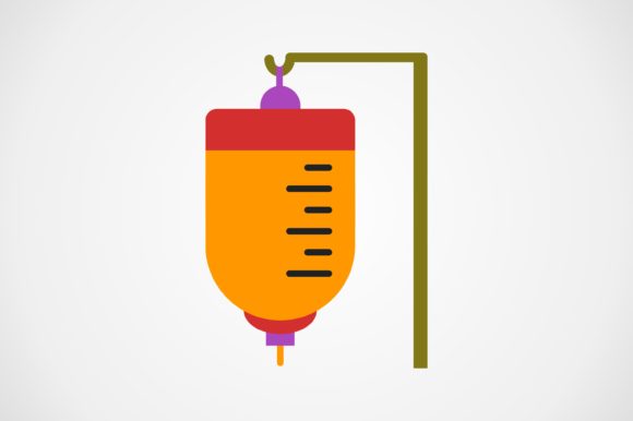 Medical Drip Flat Icon: Graphics and Icons for Crafters