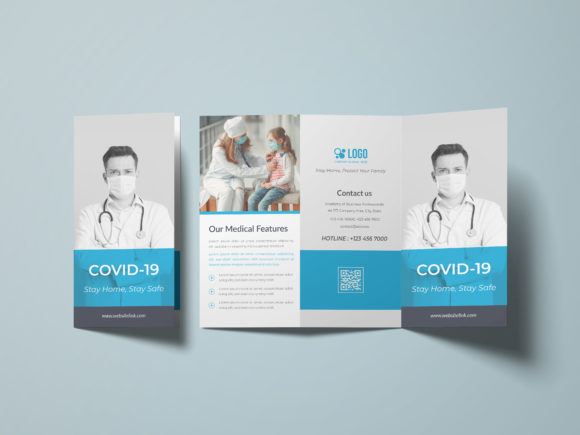 Medical, Healthcare Trifold Brochure: Print Templates & Graphics
