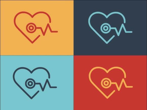Medical Heart: Modern Graphics for Logos