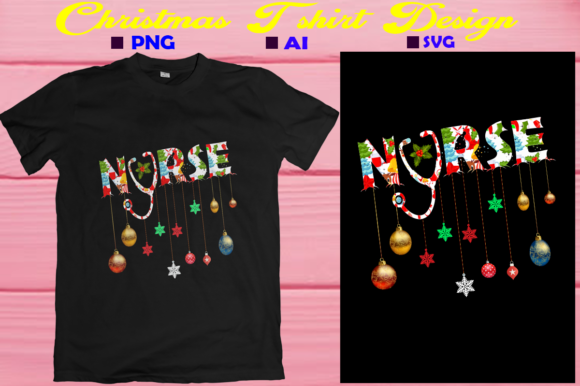 Nurse Christmas Graphics for T-Shirt Designs
