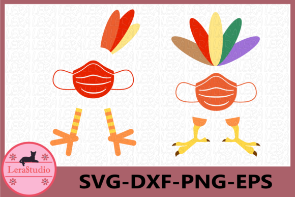 Thanksgiving Turkey, Medical Mask: Graphics & Illustrations